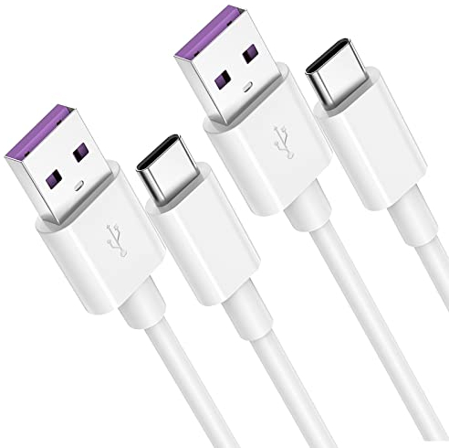 GlobaLink Câble TypeC-USB 5A [2pack 2 m] Charge Rapide Huawei Supercharge QC 3.0 40W Compatible avec Huawei P30 P30 Pro P20 P20 Pro Mate 20Pro Samsung Galaxy S8/S9/S10 Sony Xperia 1/10/10 Plus LG HTC