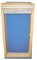 Rollo für VELUX Dachfenster Abdunkelungsrollo Komfort Premium für TYP GGU/GPU - M08 - Farbe mittelblau - mit BLENDE und Haltekrallen - KLICK Montage