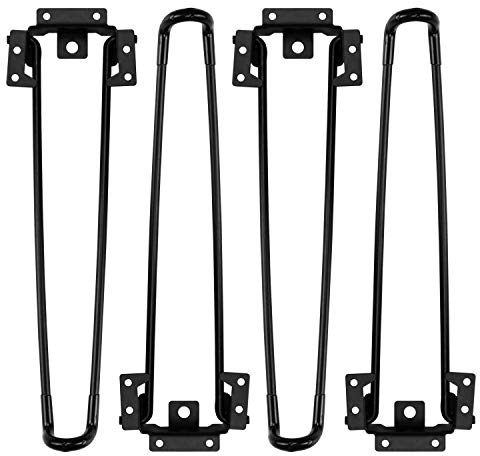 Enenes Klappbares Tischbein 4 Stück 45 cm Höhe Klappbares Haarnadel-Tischbein Heavy Duty Einfache Installation Klappbares Couchtischbein