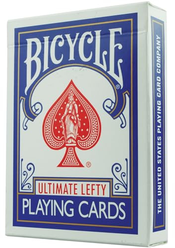 Fahrradkartenspiel für Linkshänder – Bicycle Ultimate Lefty (+ Tutorial mit 7 kostenlosen Routinen) (blau)