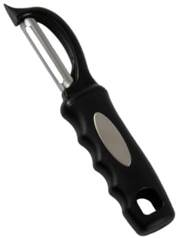 Swivel Vegetable Peeler – Ultra Sharp Stainless Steel Blade with Soft Grip Handle – Ideal for Left or Right Handed Use – Perfect for Peeling Fruits, Potatoes, Carrots, Apples – Black