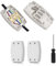2 Pcs Electrical Junction Box, White Electrical Wire Connectors 13amp 250v Flex Connector 3 Core Cable Joiner Electrical Connectors for Indoor Lighting, Power, Wiring