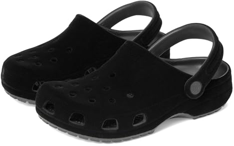 Crocs Classic Velvet Clog K, Zuecos Unisex niños, Negro, 38/39 EU