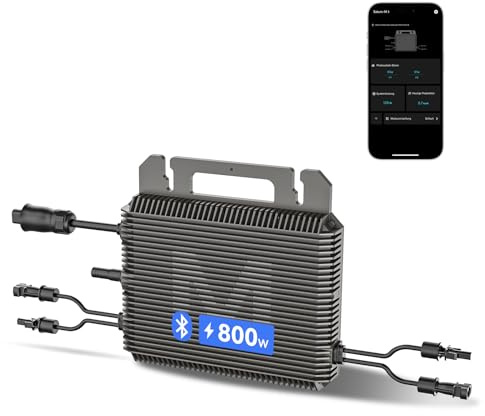Marstek Mikrowechselrichter 800W – 230V AC 0% VAT, 16-60V DC Eingang, Solar-Wechselrichter mit WiFi für Balkonkraftwerk, IP67, App Steuerung, für Photovoltaik-Module