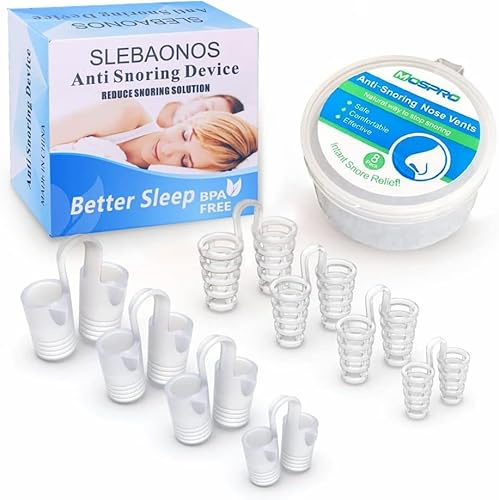 8 Stück Anti Schnarch Nasenspreizer, Anti Schnarch Nasenclip Schnarchstopper, Anti Snoring Verhindern Nasenklammer Schnarchen Stopper, Anti Schnarch Gerät, Weichem Silikon Nasendilator