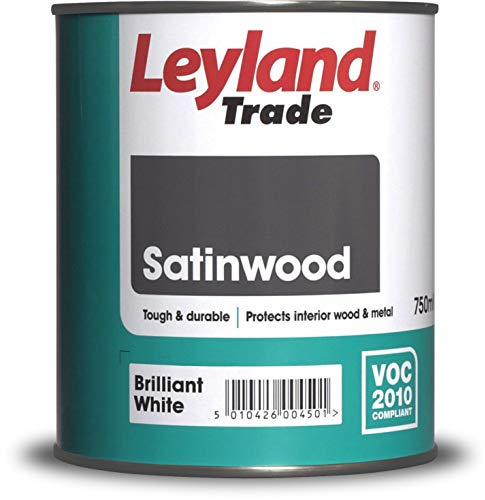 Leyland Trade Satinwood Paint - Brilliant White 750ml