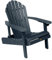 highwood Adirondack-Klappstuhl, Holzwerkstoff Technisches Holz Recycelter Kunststoff in Marinequalität, Blau (Federal Blue), Adult