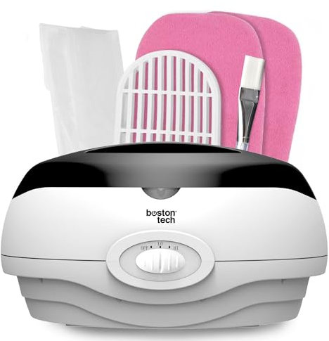 ParaffinLux Bagno di Paraffina per Mani di Boston Tech® | Sollievo per Dolore Muscolare e Artrite | Idrata, Ammorbidisce e Rivitalizza la Pelle | Capacità 3L + Accessori Premium (nero, senza cera)