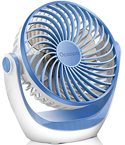OCOOPA USB Desk Fan Table Fan with Strong Airflow & Quiet Operation, Portable Cooling Fan Speed Adjustable 360°Rotatable Head for Home Office Bedroom Table and Desktop