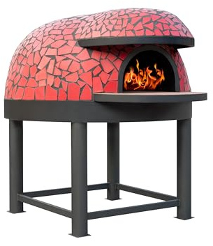 artistica salernitana Horno de leña napolitano para pizzería refractario (diámetro interior 120 cm)