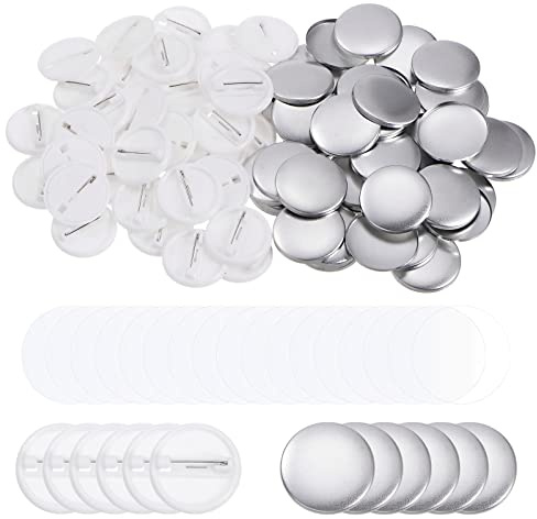 Sourcing Map 120 Set 25mm 0.98 Inch Blank Pin Back Buttons - Parts for Button Maker Machine