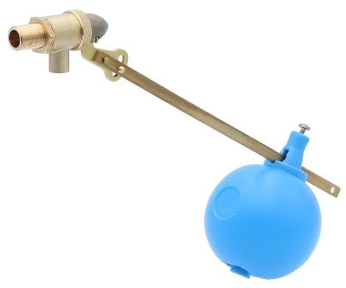 Agrarflora Classic Schwimmerventil 3/8 Zoll - Universalventil für Behälter und Spülkästen - Nachfüllventil für Tränketröge und Weidetränken - Messing Ventil mit Schwimmer