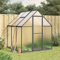 Tidyard Gewächshaus mit Fundamentrahmen Anthrazit 169x169x195 cm Alu
