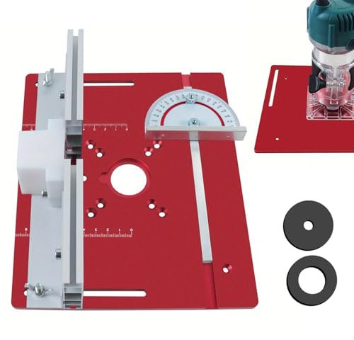 Gkumgwo Router Bord Insättningsbräda, Träbearbetningsbänkar Exakta bordsroutrar Träbearbetning - Trimning Gravyr Bord Slät Skjutbar Trim Router Platta