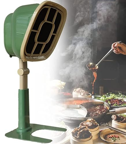 JIANGSHUAIM Household Cooker Hood,3200 RPM Desktop Range Hood,Mini Portable Desktop Extractor Hood with 2 Gears Mode,66 ° Adjustable Extractor Fan 6-Segment Height Adjustment,for BBQ, Fondue(B)