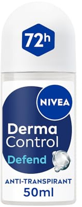 NIVEA - Bille Féminin Derma Control Defend - Déodorant 72H Anti-Transpirant Aisselles - Protection Anti-Démangeaisons - Acide Hyaluronique - Extra Confort - 0% Alcool - Peaux Sensibles - 50 ml