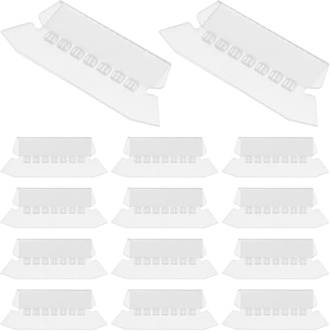 Healifty Onglets de Classement Transparents pour Dossiers Suspendus 100 Pcs 30 X 77 Mm, Étiquettes D'index pour Organisation Rapide des Fichiers la Maison Bureau, Compatibles Systèmes