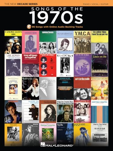 Songs of the 1970s - New Decade Series | Piano/Vocal/Guitar Songbook with Online Backing Play-Along Backing Tracks | Sheet Music of Popular Songs from the Seventies for Practice