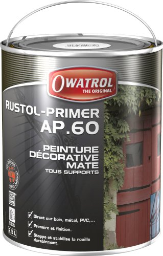 Owatrol Primer AP.60 Decorating Primer and Finish - 2.5 l - Matte Black