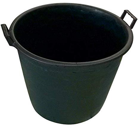 BIDONE per MACERIE IN PVC Colore NERO Diamentro 50 cm 60 Litri 2 manici