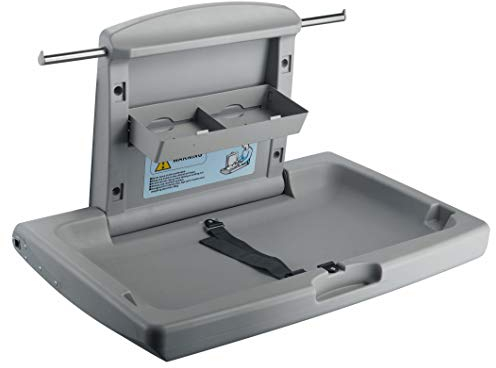 Baby Wickelstation, zur Wandmontage, zusammenklappbar, Grau