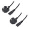 Cable Matters 2-Pack figure 8 power lead (2 pin power cable) 3m, UK Power Cable Compatible with Samsung LG Sony Insignia TCL Sharp Toshiba Hisense TV PS4 PS5, Non-Polarized (UK BS 1363 to IEC C7) - 3m