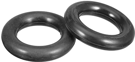 A ABSOPRO 2 stycken universal O-ring avgasrör gummihållare hona kit svart | Storlek 1,2 x 6 cm, håldiameter 3,5 cm, universell för de flesta fordon