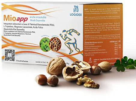 MioApp - PEA Integratore 300 mg + Boswellia, Magnesio – Sollievo Fibromialgia, Mal di schiena - Antinfiammatorio Naturale con Triptofano – Formula 5-in-1 in Bustine – Logidex