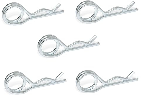 Ganter Normelemente | Federstecker | Stahl | GN 1024-ST-4-D | 5 Stück | doppelte Windung | Durchmesser 4mm