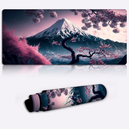 Japanische Kirschblüten, Gaming-Mauspad, XXL stora storlekar för datormatur-Mauspad, wasserdichtes Mauspad och Unterseite för Büro-Gaming, 35 x 60 cm