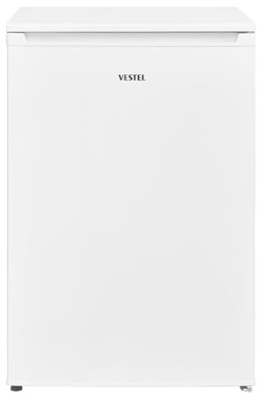 Vestel TT14021 Freistehender Tischkühlschrank mit 4*Gefrierfach, 83,8cm Höhe, 54cm Breite, 104,8L Kühlteil, 17L Gefrierteil, Weiß
