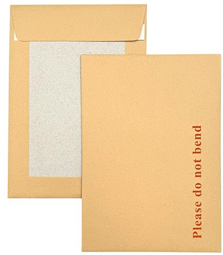 Double Dragon 20-Pack A5 C5 Manilla Hard Board Backed Envelopes | 229mm x 162mm | 'Please Do Not Bend' Printed | Padded & Tamper-Proof | Self-Seal Closure
