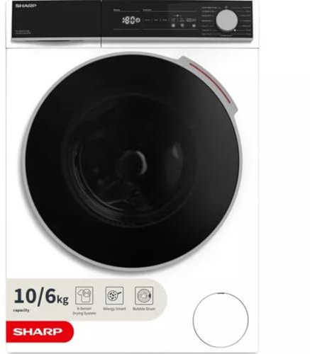 SHARP 10kg/6kg 1400 Spin Condenser Washer Dryer - White