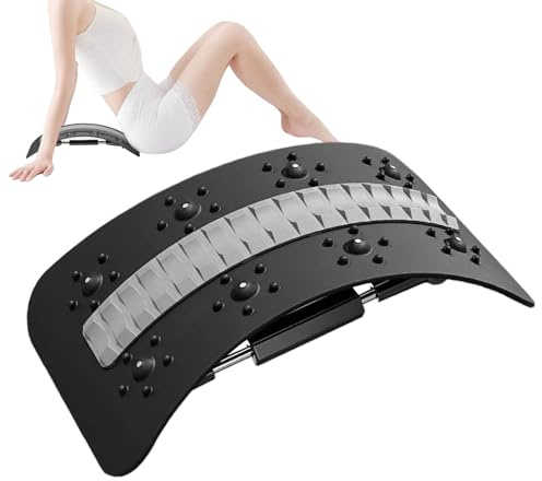 Camilla De Espalda Soporte Lumbar Masajeador De Acupresión, Tabla De De Columna Vertebral Ajustable, Soporte Lumbar De Múltiples Etapas Con Puntos De Masaje Para Hernia De Disco, Escoliosis