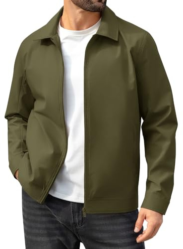 Xnova Chaqueta de Hombre Ligera Cortavientos Chaquetas Bomber cuello Vuelto Impermeable Cazadora Elegante e Informal Primavera Verano Jacket de Entretiempo