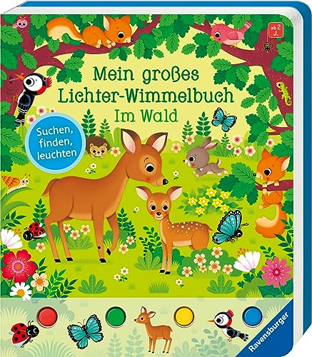 Mein großes Lichter-Wimmelbuch: Im Wald – Wimmelbuch ab 2 Jahre, mit über 50 Lichtern