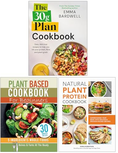 The 30g Plan Cookbook, Plant Based Cookbook For Beginners & Natural Plant Protein Cookbook 3 Books Collection Set