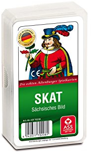 ASS Altenburger 22570208 - Skat, sächsisches Bild, Kartenspiel, White