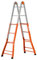 Gierre A0040 Escalera telescópica de acero (4+4), Naranja