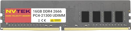 NVTEK 16GB DDR4-2666 PC4-21300 Non-ECC UDIMM Desktop PC RAM Memory Upgrade