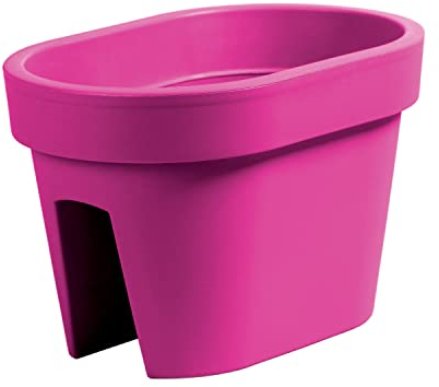 botle Balkonkiste Blumenkasten Geländerkasten Balkonkasten Geländertopf 39,5 cm | 12,3 L Fuchsia Balkon-Blumenkasten oval
