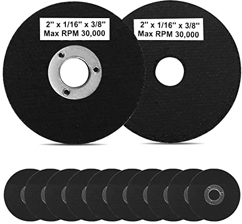 SI FANG 10Pcs 2 50mm Cut Off Wheels for Die Grinder& Mini Angle Grinder | 50×1.6×9.5mm Metal Cutting Disc, Double Fiberglass Reinforced. Smooth Burr-Free Cuts For Steel, Brass, Bolts & Metal Hardware