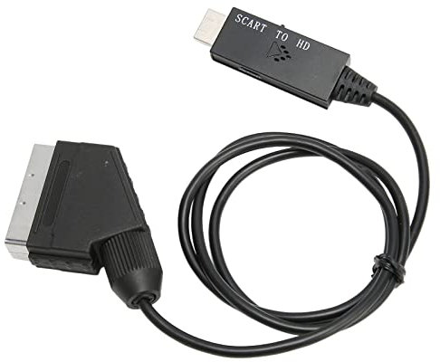 Yctze Cable Convertidor de Interfaz Multimedia SCART Avanzado a HD con Soporte de Alta Resolución, Dispositivos Grabadores de DVD VHS VCR Compatibles