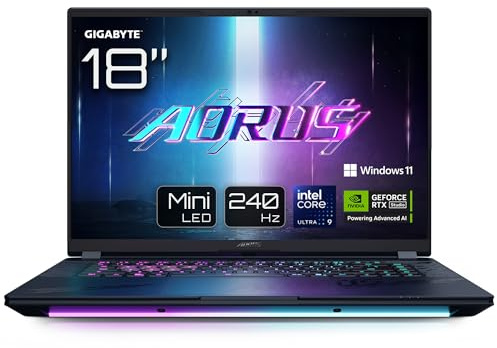 Gigabyte AORUS Master 18 BZH Computer portatile Gaming - 18,0, 240Hz WQXGA, Intel Core 275HX, RTX 5090 GPU, 64GB DDR5 5600MHz, 2 x Gen4 1TB SSD, Windows 11 Pro, AORUS Master 18 BZHC6FRD45SP