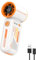 Smiling Shark TF-01 Turbo Ventilador de Mano, Turbo Power 10m/s Alta Velocidad Ajustable de 1-100 Mini Ventilador Portatil de Mano [Máximo 12H] con Pantalla Digital para Viajes/Conciertos/Exterior