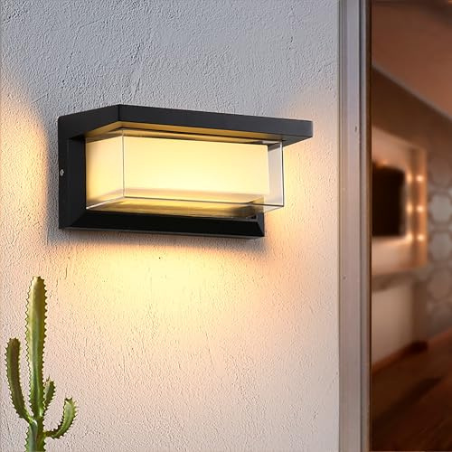 LEDART Aplique Exterior de Pared Cuadrado en Aluminio - Luz LED moderna IP65 para Jardín, Terraza y Fachada - Diseño Minimalista y Duradero. Lampara Exterior de Pared Cuadrada
