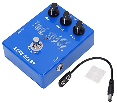 RiToEasysports Pedal de Retardo de Guitarra, DC 9V 30mA Echo Delay Pedal de Guitarra con Efectos Oscilantes, para Guitarras Eléctricas e Instrumentos Musicales