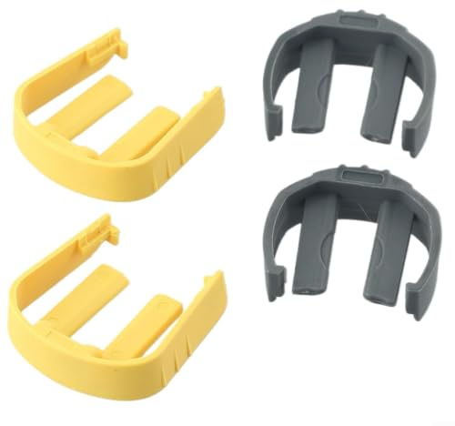 Clip di bloccaggio a C per idropulitrice Karcher K2 K3, Clip di Fissaggio rapido per Evitare la Caduta del Tubo, Parte di Ricambio 5.037-333.0, Confezione da 4 (2 Gialli, 2 Grigi)