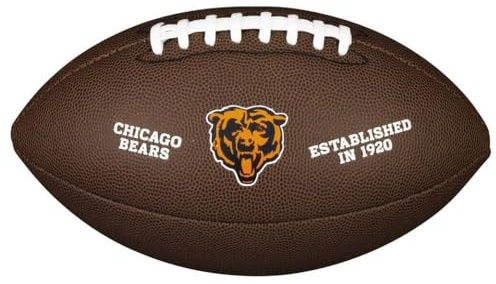 Wilson Pelota de fútbol Americano, NFL Team Logo, Tamaño Oficial, Cuero Mixto