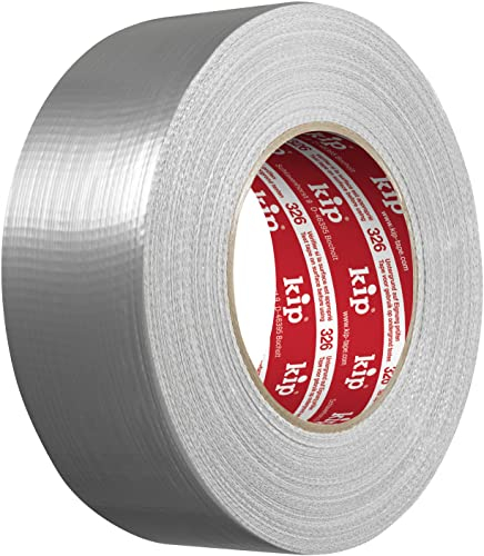 Kip Steinband 326-48 - Wasserabweisendes Gewebeband aus PE für Putz und Stein – Starkes Panzertape für Abdeckarbeiten - silber 48mmx50m